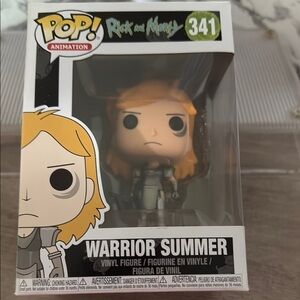 Funko Pop! Rick and Morty Warrior Summer with Orange Hair. Box damagedon bottom